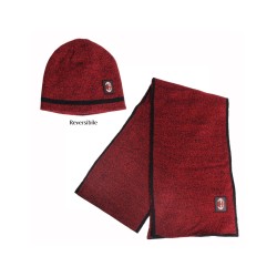 Milan 141453 - Set Cappello Cuffia Reversibile e Sciarpa Milan