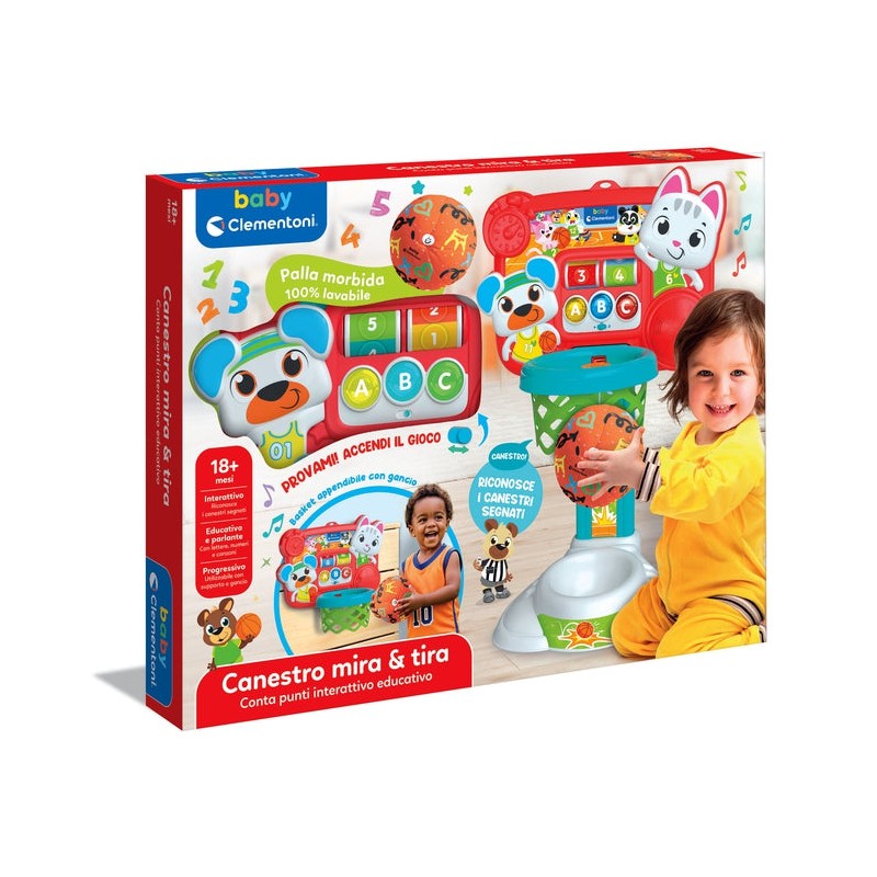 Clementoni 17546 - Baby Clementoni - Canestro Tira e Mira