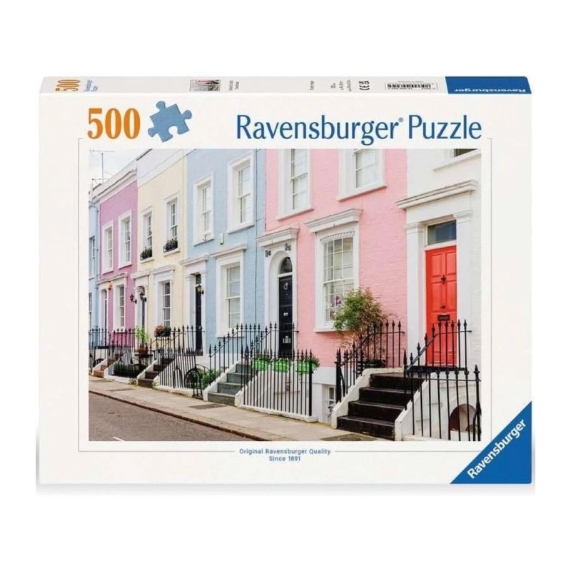 Ravensburger 304 - Puzzle 500 Pezzi - Case Colorate Londinesi