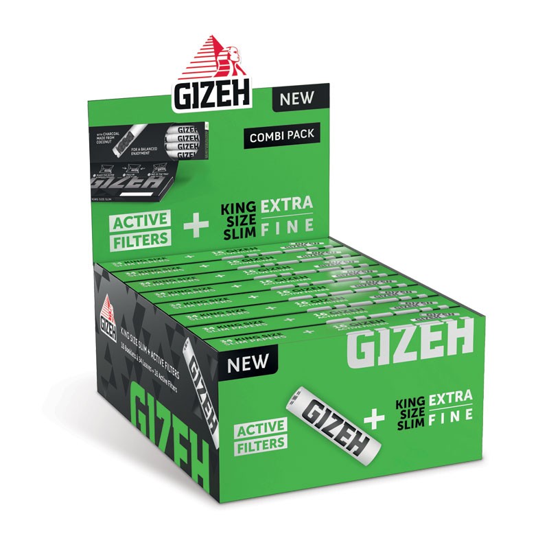 Gizeh 40029 - Cartine Extra Fine Black Slim + Filtri Carboni Attivi