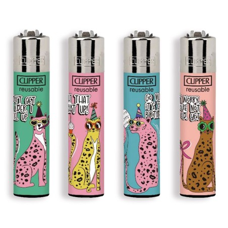 Clipper 23595 - Accendini Clipper Large Birthday Leopard Conf.48 pz