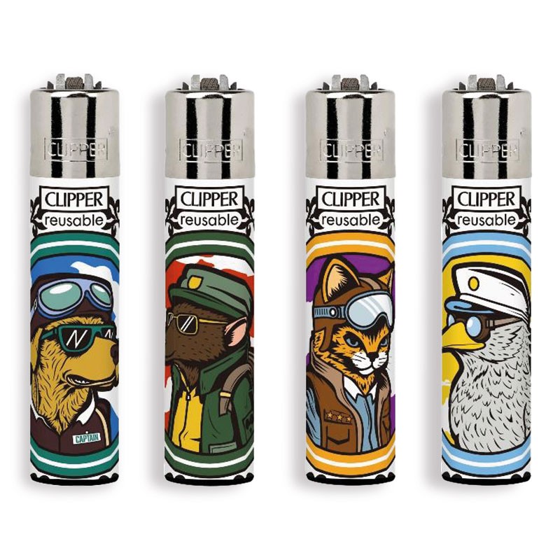 Clipper 23592 - Accendini Clipper Large Pilot Animals Conf.48 pz