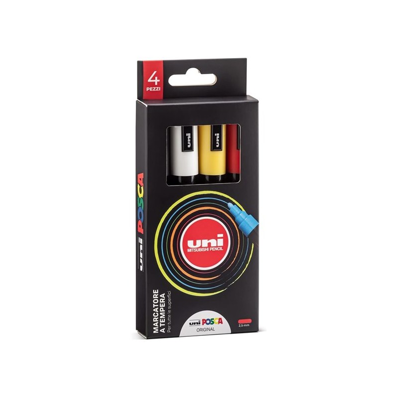 Osama 5088 - Uni Posca Medi PC5 Colori Original 4 pz