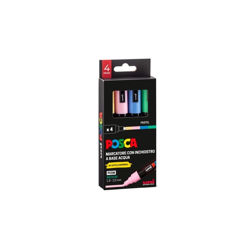 Osama 5091 - Uni Posca Medi PC5 Colori Original 4 pz