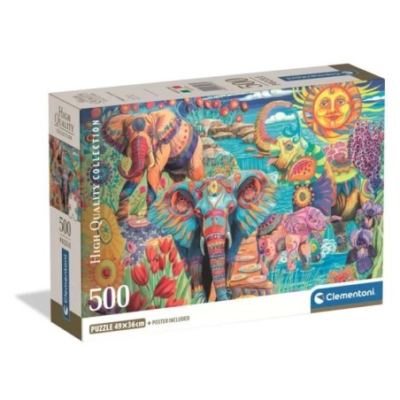 Clementoni 35572 - Puzzle 500 Pezzi - Carnevale degli Elefanti