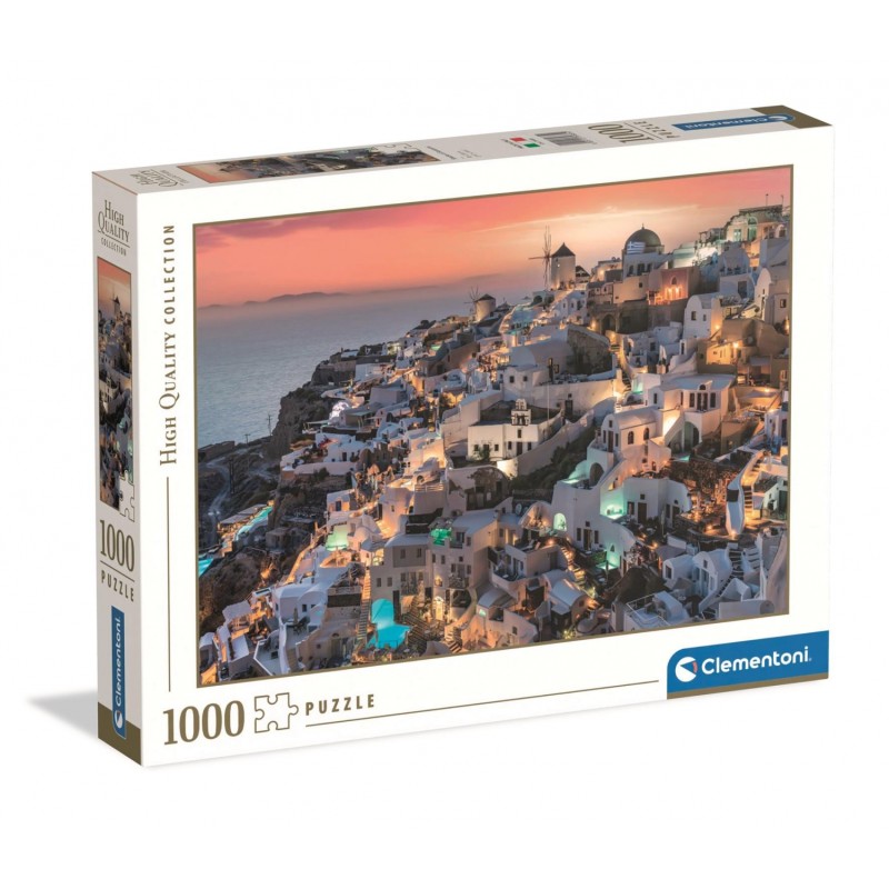 Clementoni 39885 - Puzzle 1000 Pezzi - Tramonto a Santorini