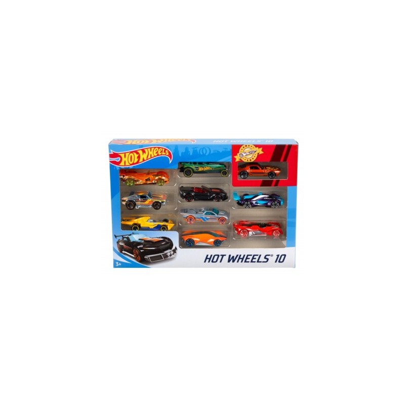 Mattel 54886 - Hot Wheels - Scatola 10 Macchinine