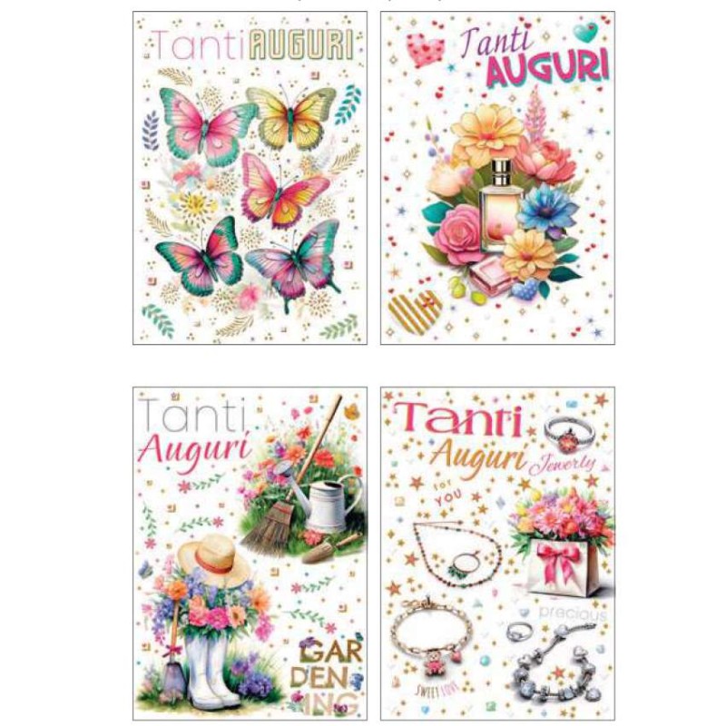 Cecami FA00214AG - Biglietti Auguri Femminili Conf.12 pz
