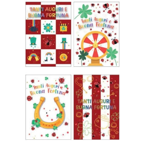 Cecami FA00208AG - Biglietti Buon Compleanno Fortuna Conf.12 pz