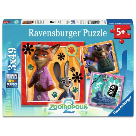 Ravensburger 04137 - Puzzle 3 x 49 Pezzi - Zootropolis 2