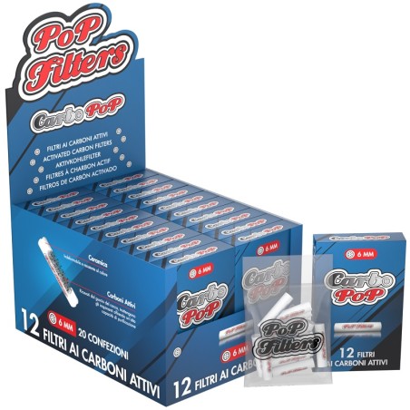 Pop Filters 8327 - Filtri Slim 6mm Carboni Attivi 20 x 12 pz