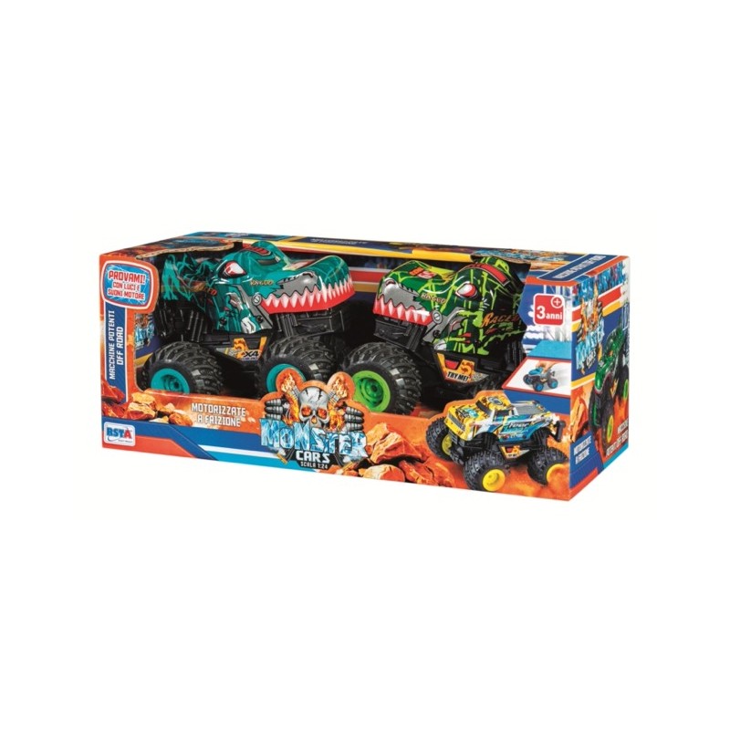 Rstoys 12282 - Set 2 Auto Fuoristrada a Frizione Monster Cars