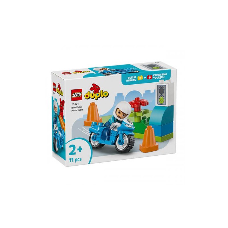 Lego 10471 - Duplo - Motocicletta Blu della Polizia
