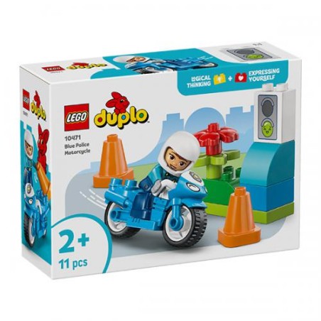 Lego 10471 - Duplo - Motocicletta Blu della Polizia