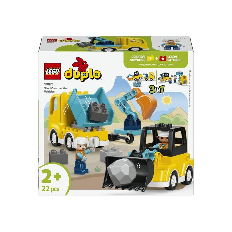 Lego 10475 - Duplo - Veicoli da Cantiere 3 in 1