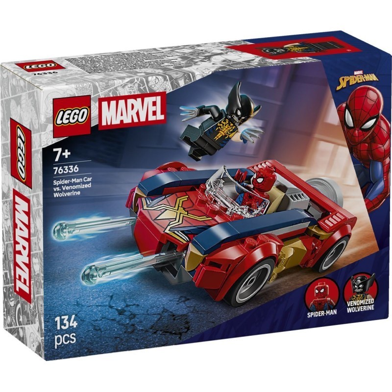 Lego 76336 - Marvel - Auto di Spider-Man vs Venomized Wolverine