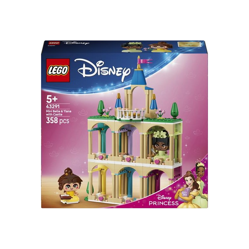 Lego 43291 - Disney - Mini-Belle e Mini-Tiana con Castello