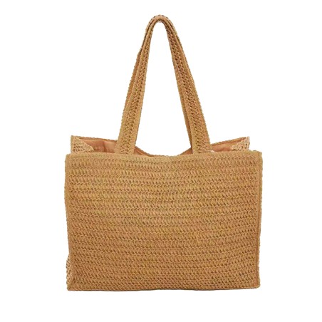 Fratelli Pesce 8912 - Borsa Paglia con Zip 42 x 33 x 16 cm