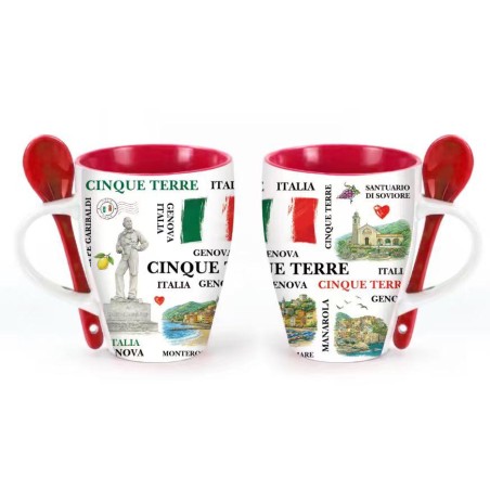 Fratelli Pesce 8950 - Tazza Mug con Cucchiaino Cinque Terre