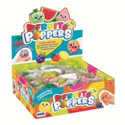 Rstoys 12273 - Fruits Poppers Squeezable Display 12 pz
