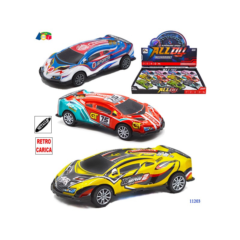 Rstoys 11203 - Auto Retrocarica Display 12 pz