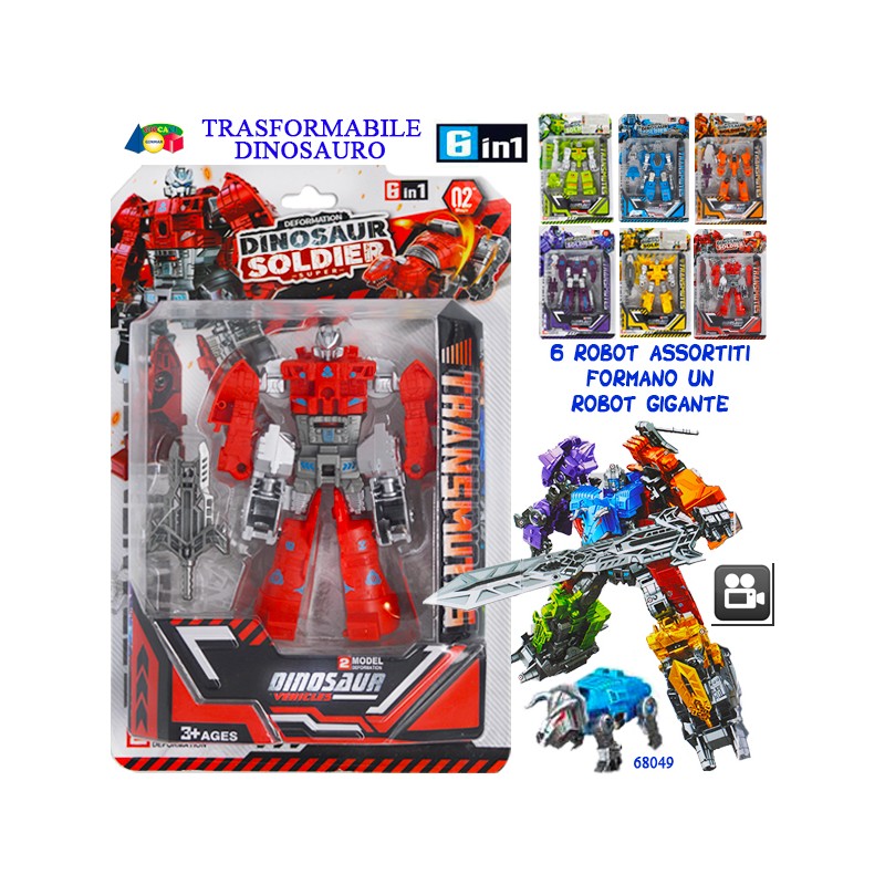 Ginmar 68049 - Blister Dinosauri Trasformabili