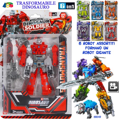 Ginmar 68049 - Blister Dinosauri Trasformabili