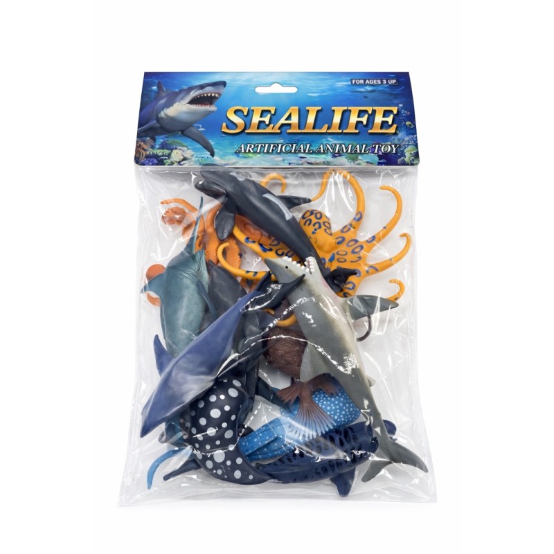 Fratelli Pesce 8978 - Busta 12 Animali Marini 15 cm