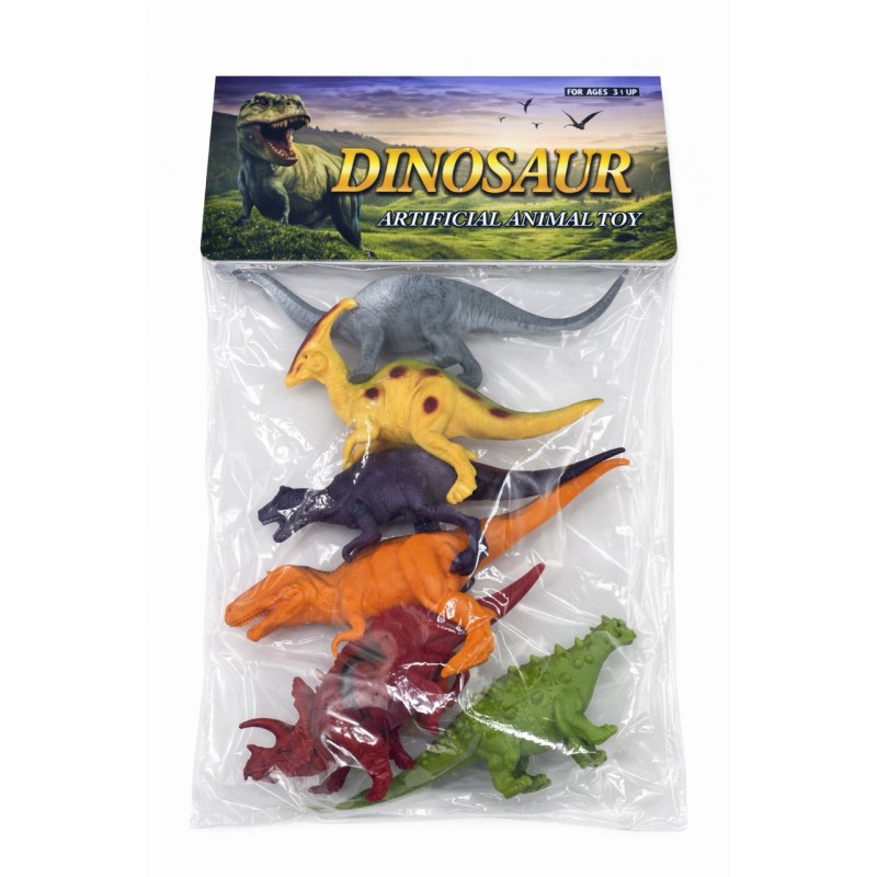 Fratelli Pesce 8979 - Busta 6 Dinosauri 15 cm