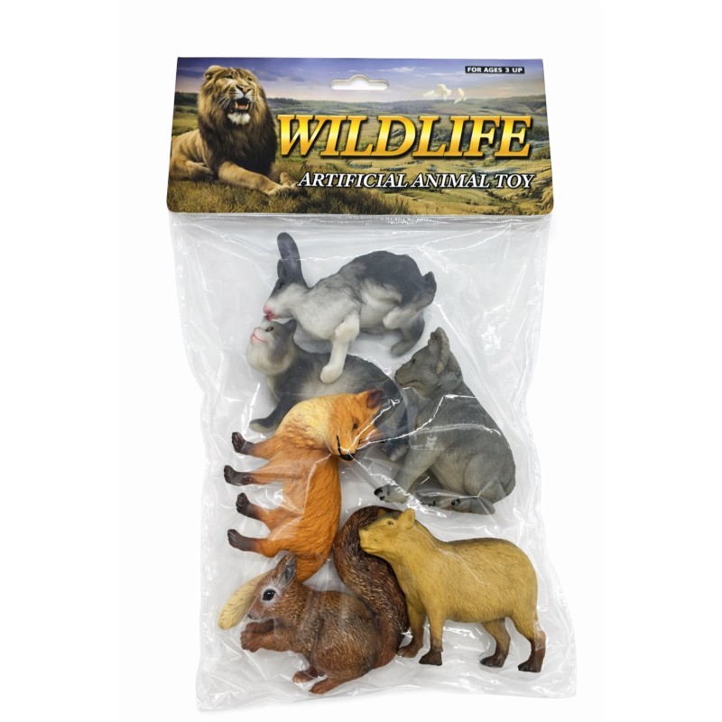 Fratelli Pesce 8981- Busta 6 Animali Savana 12 cm