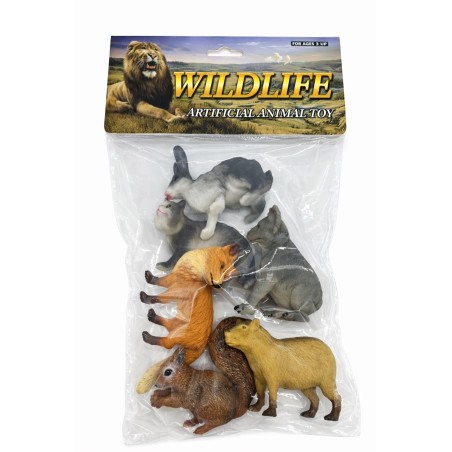 Fratelli Pesce 8981- Busta 6 Animali Savana 12 cm