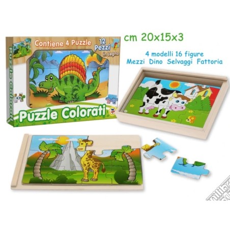 Teorema 40415 - Fatto Di Legno Puzzle Colorati 16 Figure