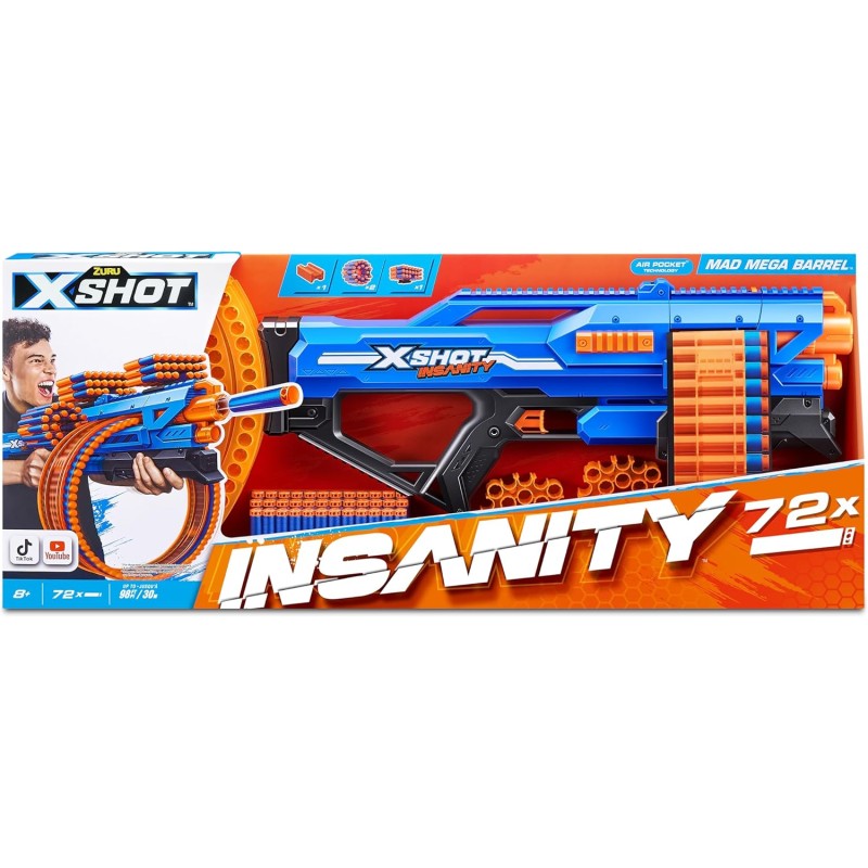 Zuru 36609 - X-Shot Insanity Mad Mega Barrel