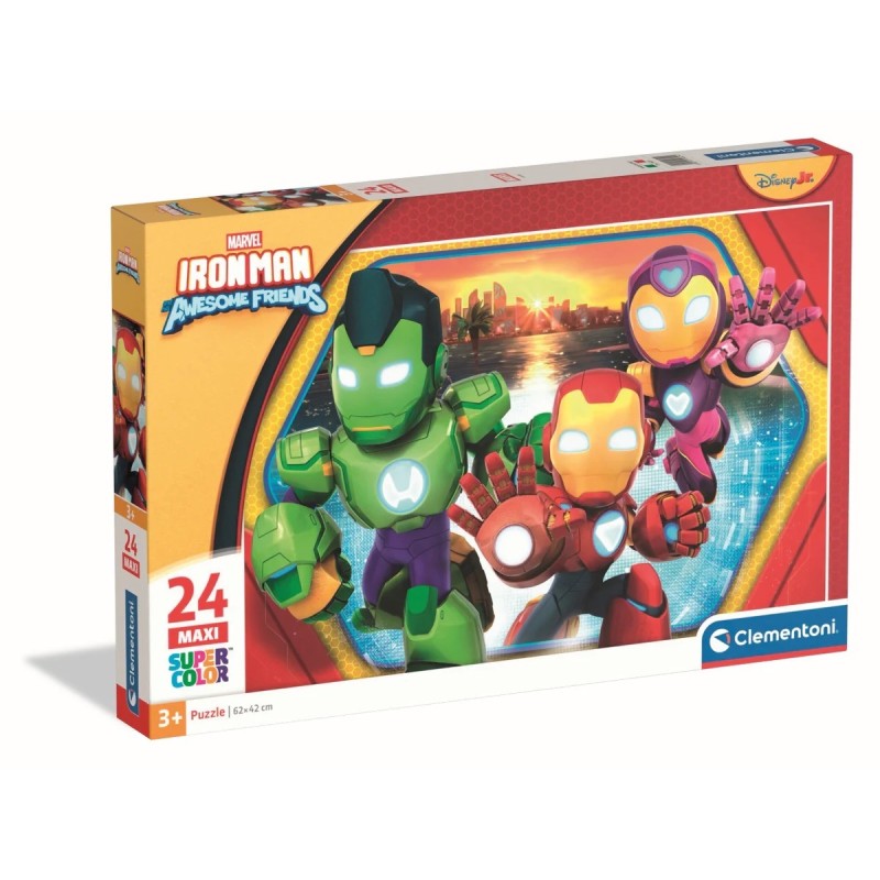 Clementoni 24829 - Puzzle 24 Pezzi Maxi - Iron Man