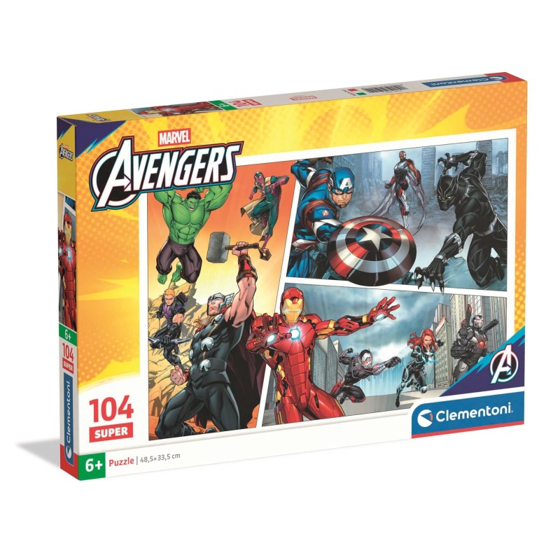 Clementoni 25011 - Puzzle 104 Pezzi - Avengers