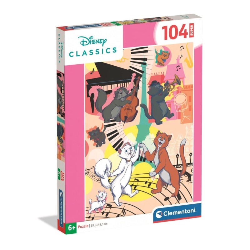 Clementoni 25026 - Puzzle 104 Pezzi - Aristogatti