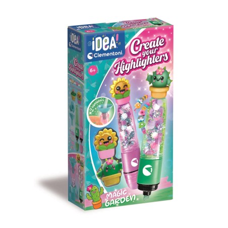 Clementoni 18397 - Idea - Crea i Tuoi Evidenziatori Magic Garden