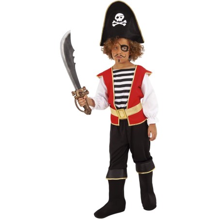 Rubies S8615S - Costume Pirata Cattivo 3-4 Anni