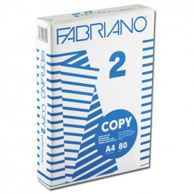 Fabriano 1297 - Risme Carta Fotocopie Copy 2 A4 80 gr Alta Prestazione 500 Fogli