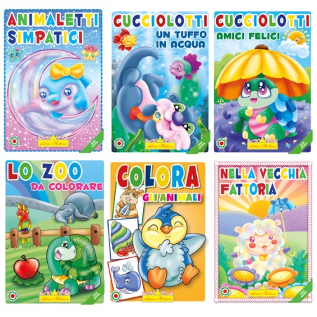 Editrice Hedison 1546 - Album da Colorare Assortimento Natura 1 Conf.12 pz