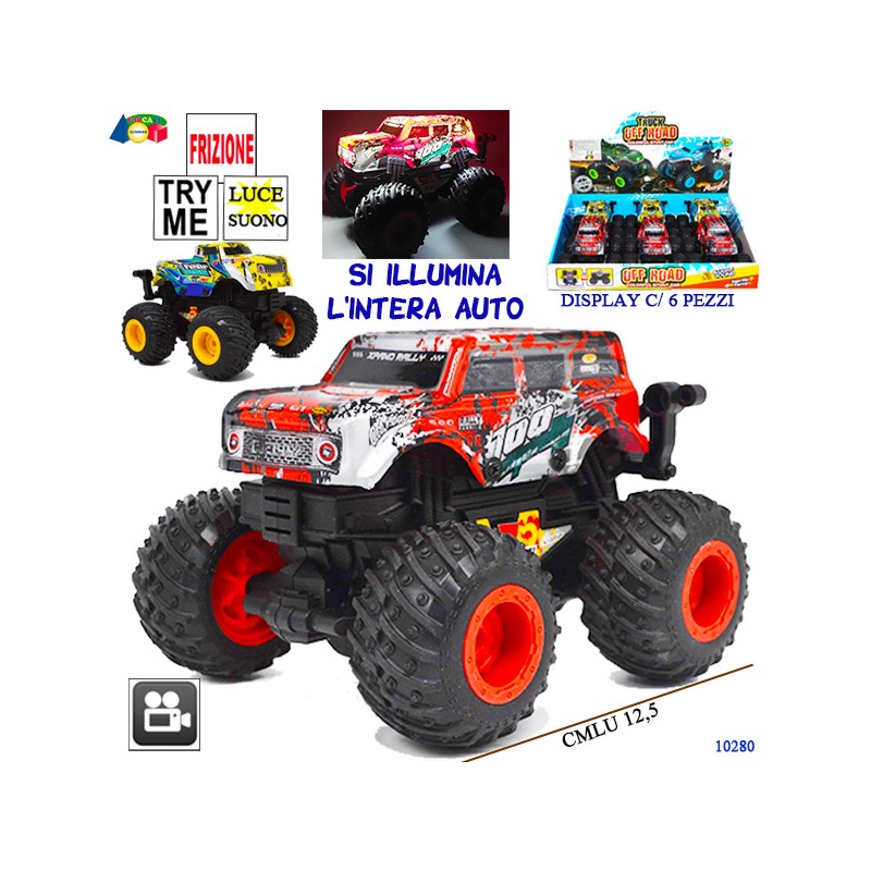 Ginmar 10280 - Fuoristrada Luci e Suoni a Frizione Display 6 pz