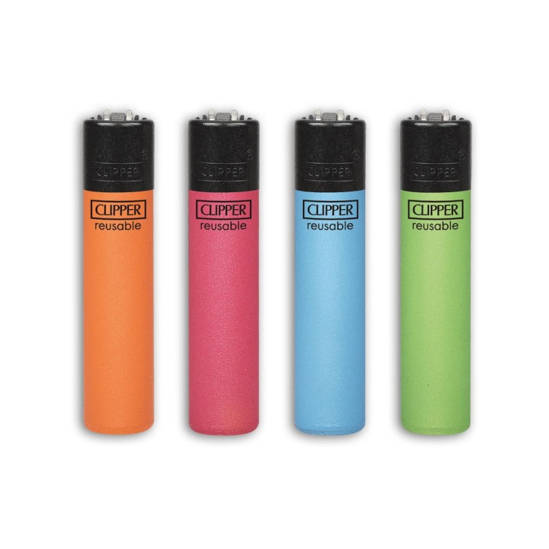 Clipper 6719 - Accendini Clipper Large Metallic Mix Conf.48 pz