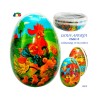 Ginmar 91171 - Uovo Cartone Contenitore con Chiusura Plastica 15 cm