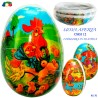 Ginmar 91170 - Uovo Cartone Contenitore con Chiusura Plastica 12 cm