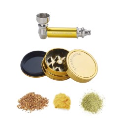Champ 40506277 - Pipetta Mini Metal Pibe & Grinder Shiny