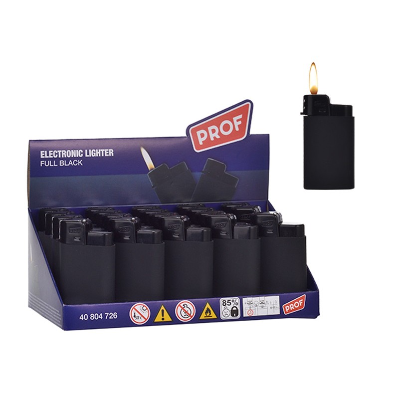 Prof 40804726 - Accendini Elettronici Black Conf.20 pz