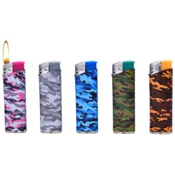 Prof 45803606 - Accendini Elettronici Ricaricabili Camouflage Conf.50 pz