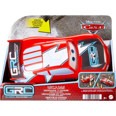 Mattel HXJ34 - Cars - Saetta McQueen Corsa Globale Derapa e Sfreccia