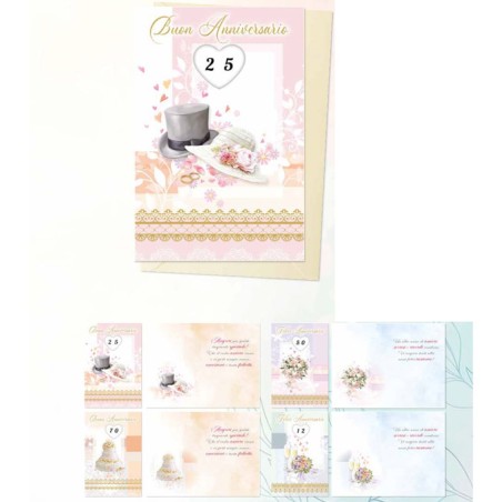 Blue ED0560 - Biglietti Anniversario Conf.12 pz