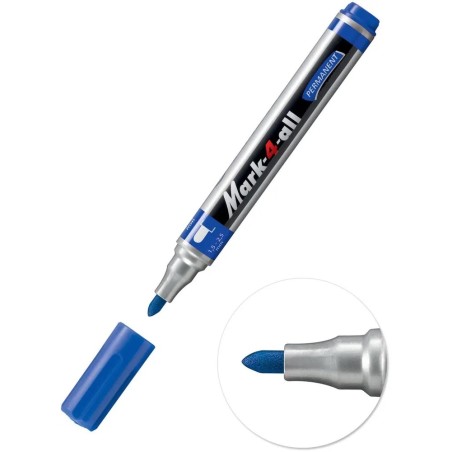Stabilo 651/41 - Marcatore Mark 4 All Punta Tonda Blu Conf.10 pz